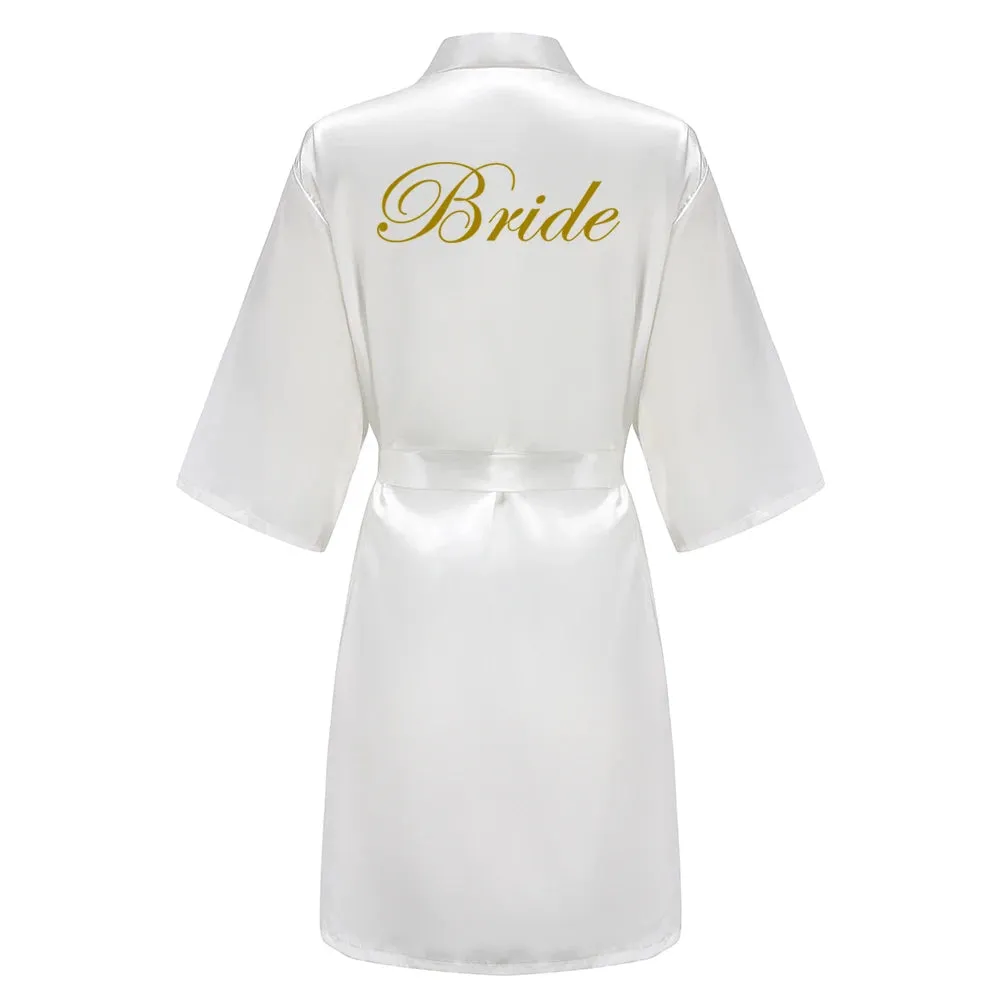 Personalized Metallic Copper Bridal Party Robes
