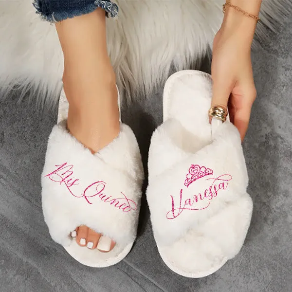 Personalized Mis Quince Charro Robes with Slippers Set