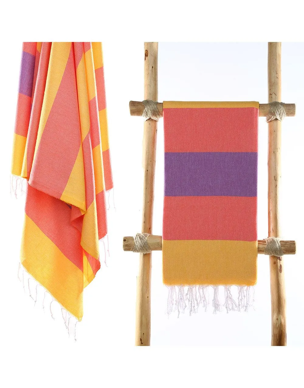 Personalized Wide Stripe Turkish Beach Towel