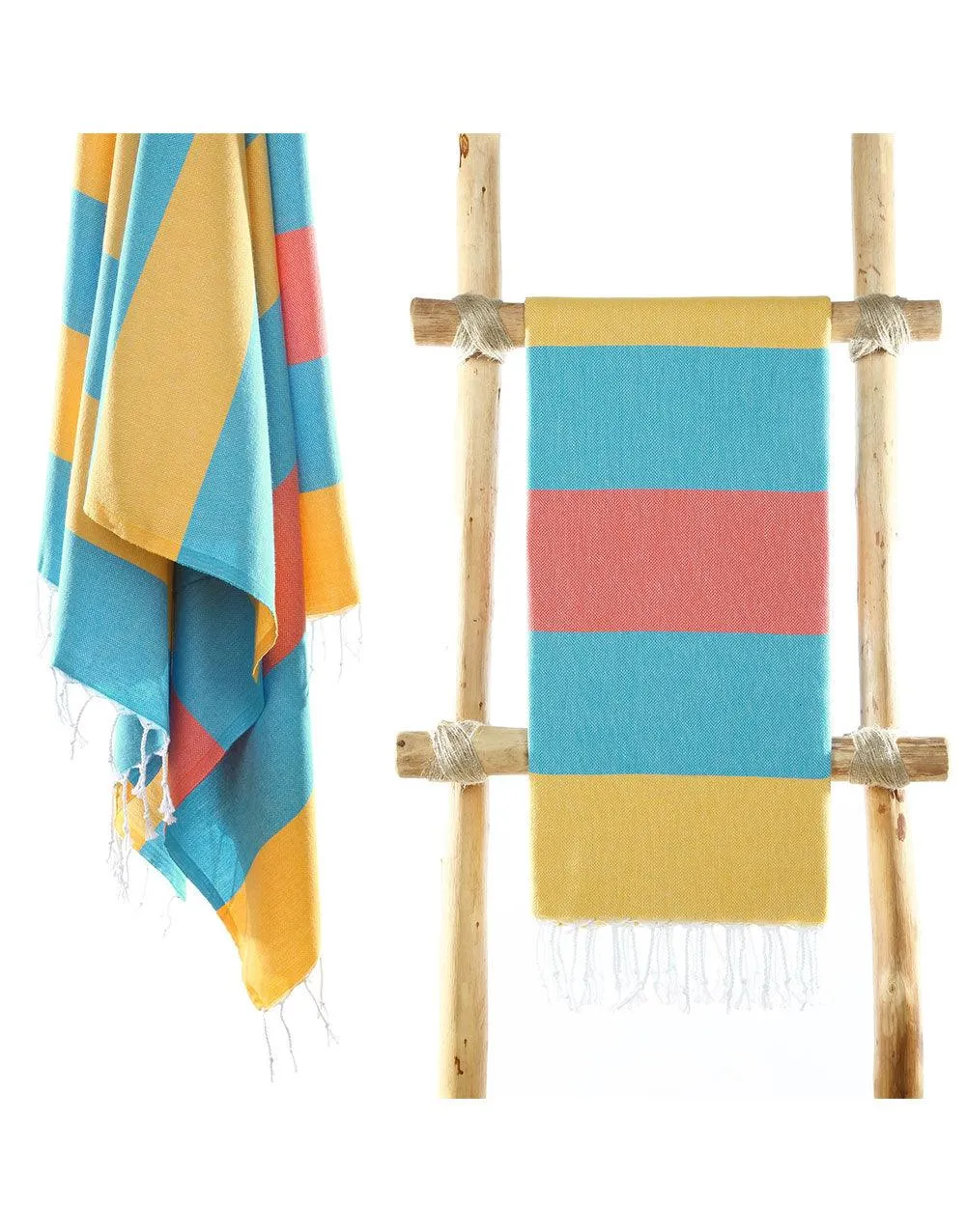 Personalized Wide Stripe Turkish Beach Towel