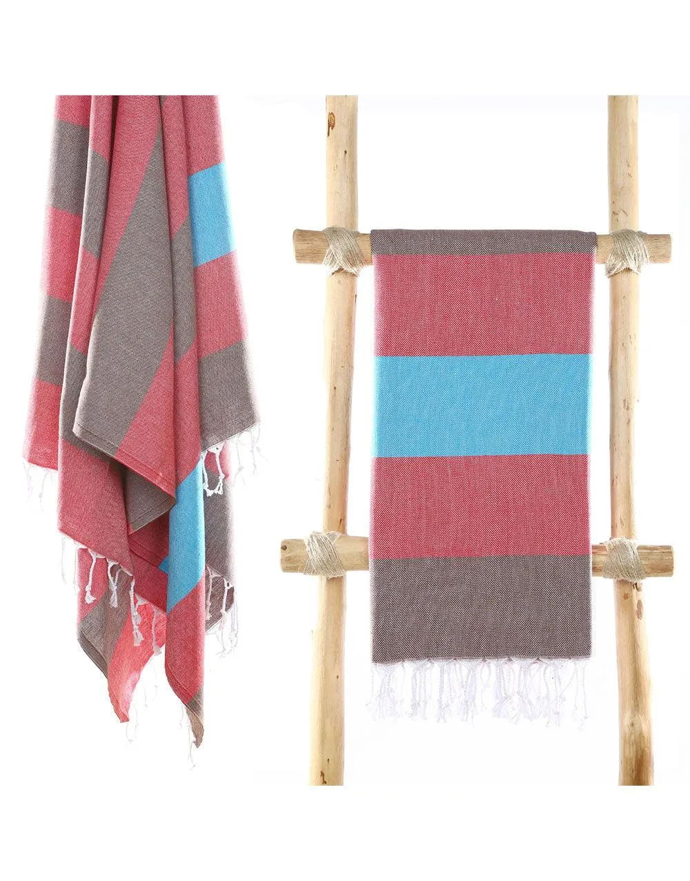 Personalized Wide Stripe Turkish Beach Towel
