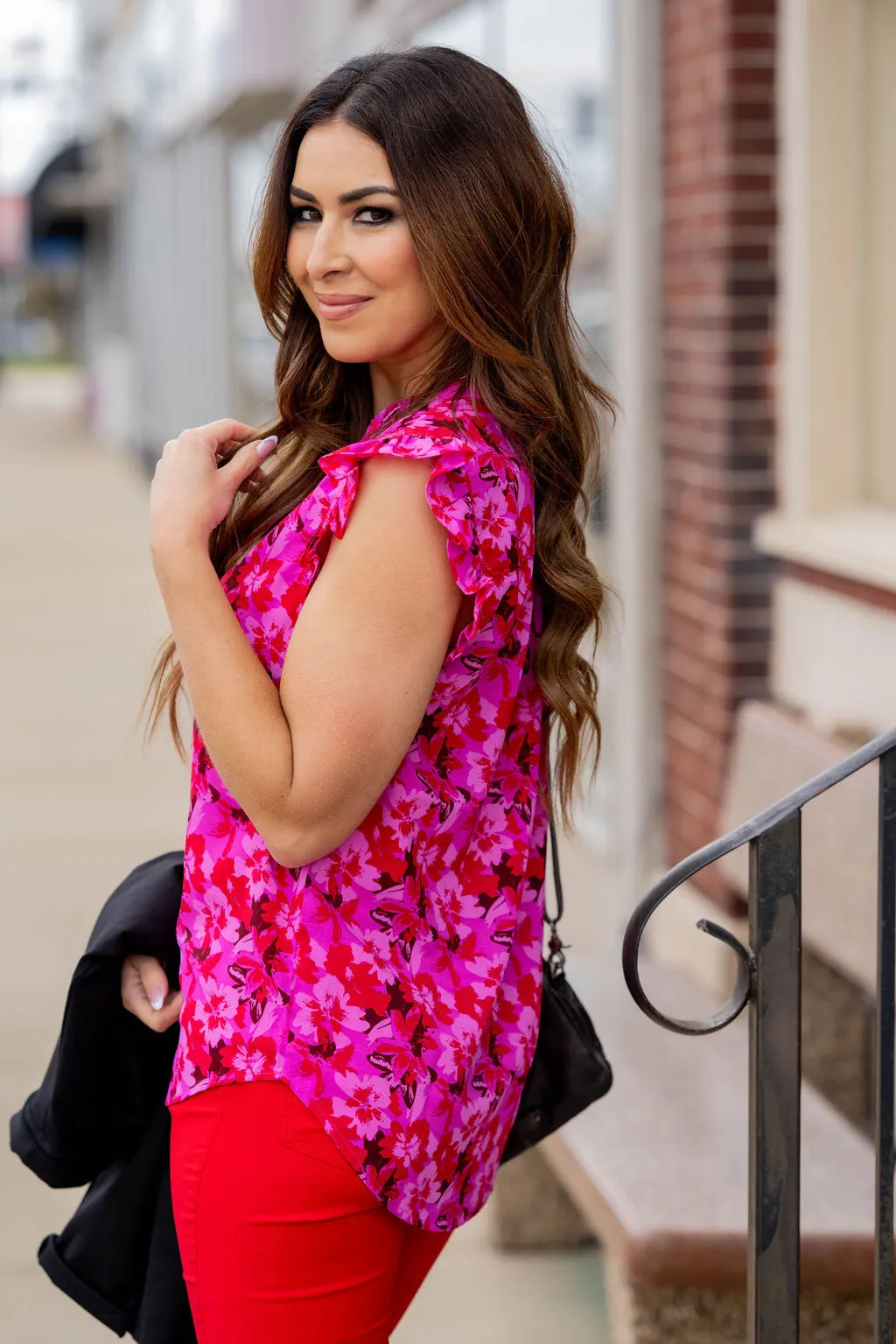 Petunia Ruffle V Tank
