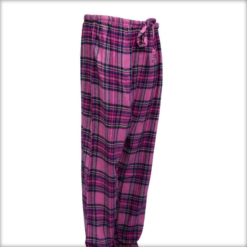 Pink & Black Checkered Pajama For Women