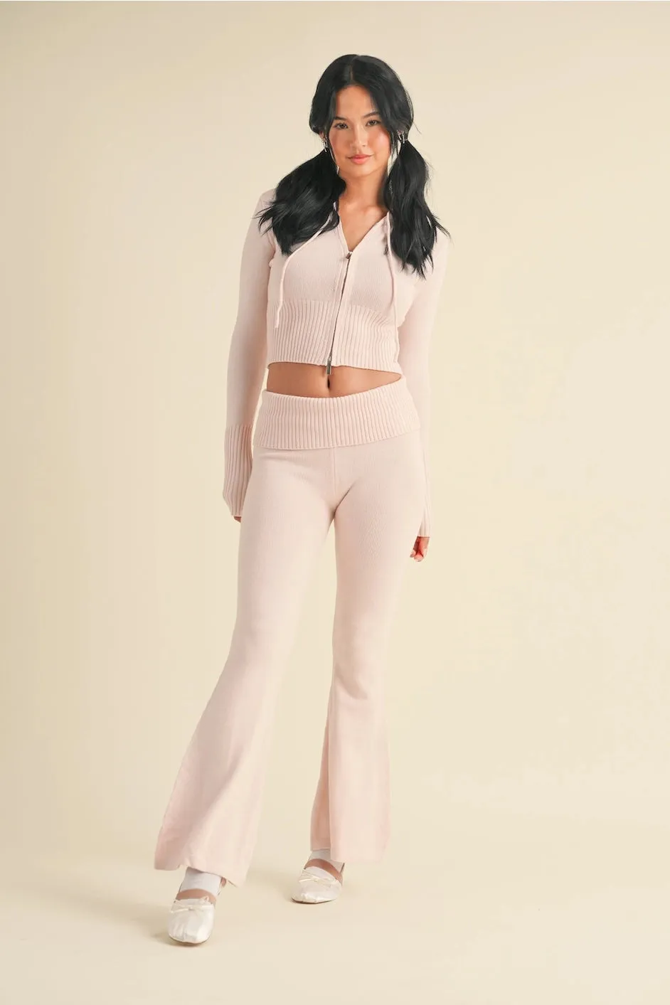 Pink Bunny Flare Pants