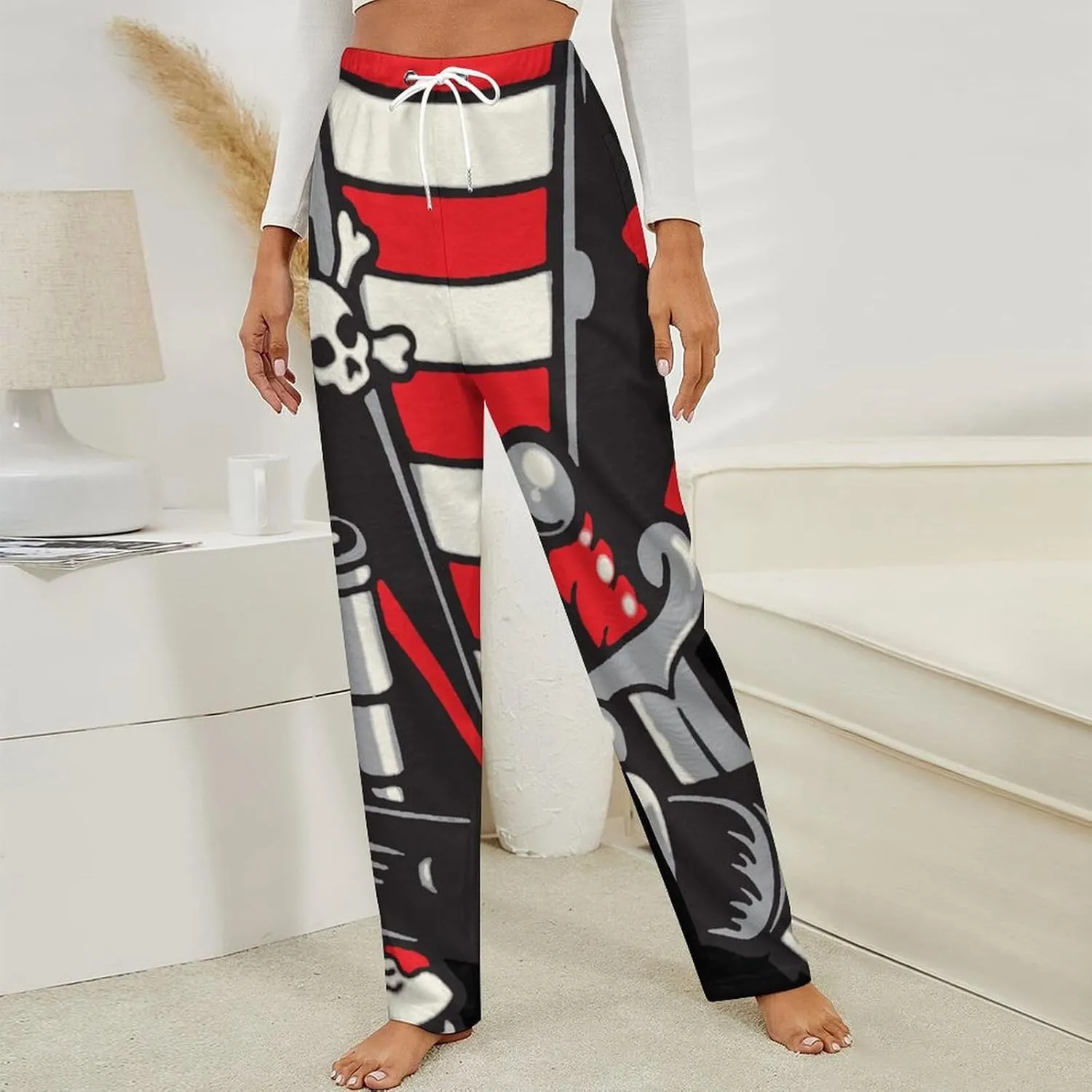 Pirate Women's Flannel Pajama Pants Fleece Lounge Sleep Bottoms PJ