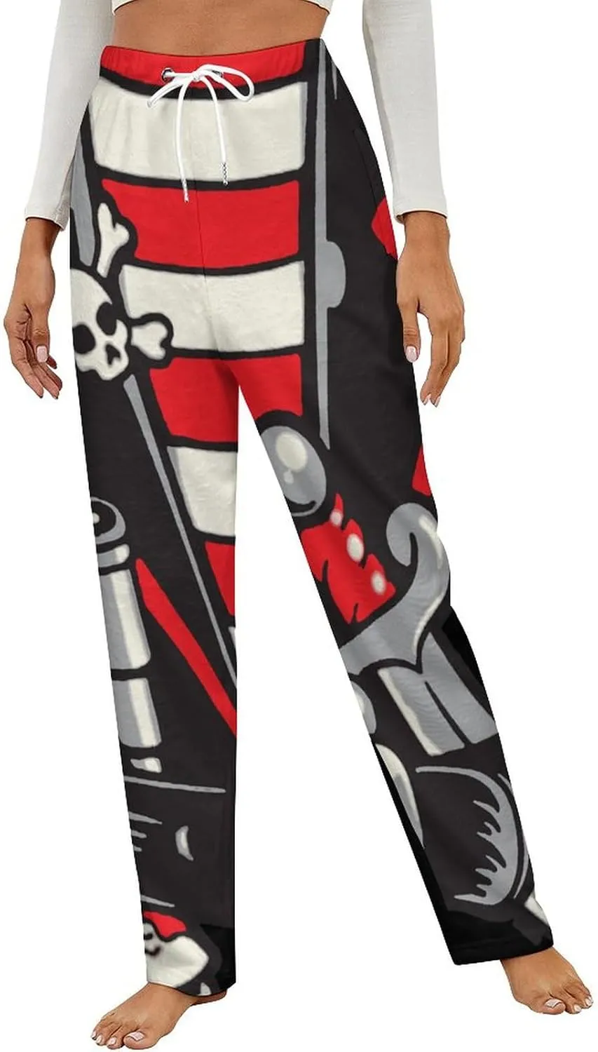 Pirate Women's Flannel Pajama Pants Fleece Lounge Sleep Bottoms PJ