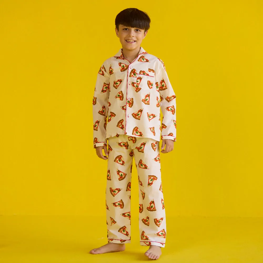 Pizza Party Pajama Set For Kids