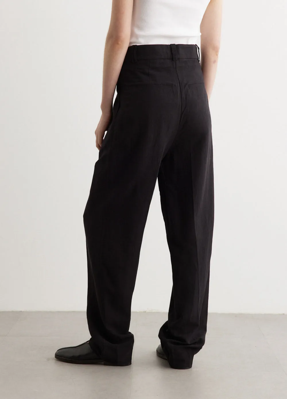 Pleat Front Linen Pants