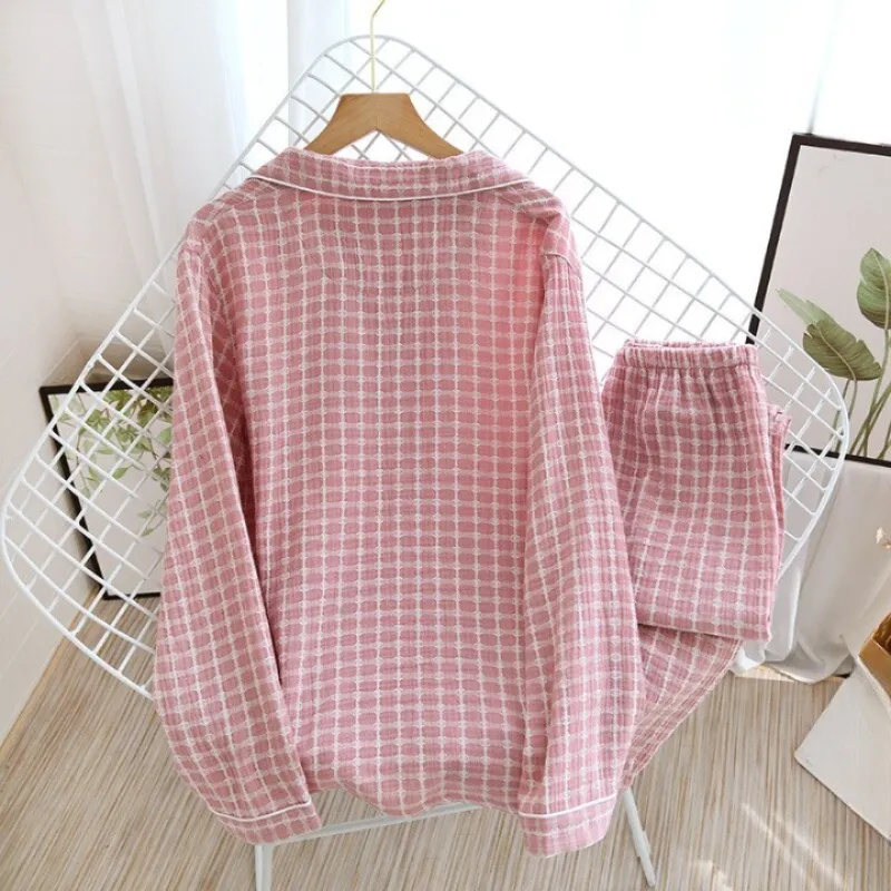 Plus Size Long-Sleeved Trousers Pajamas Suit