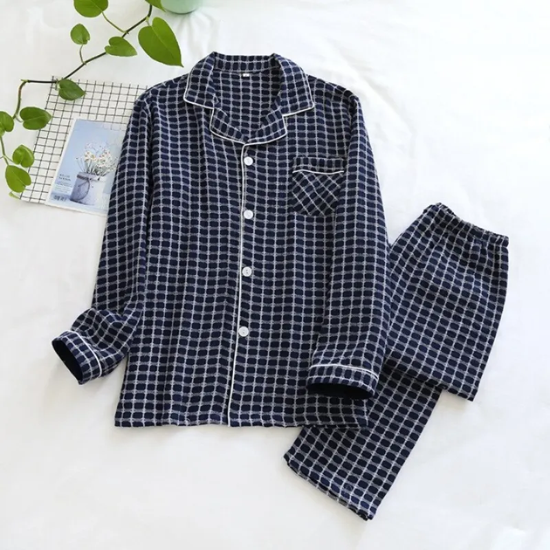 Plus Size Long-Sleeved Trousers Pajamas Suit