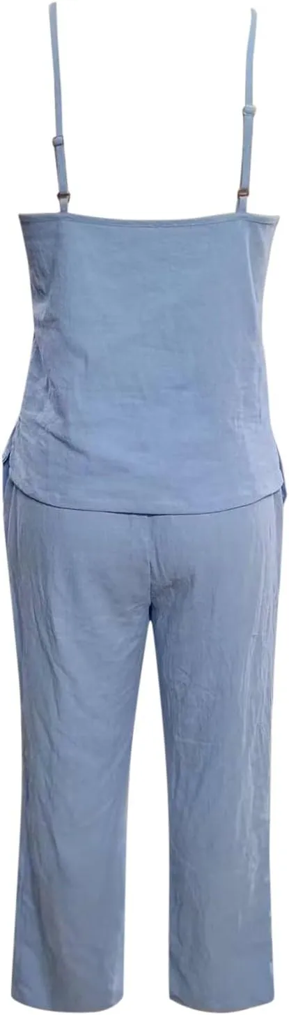 Plus Size Two Piece Sets for Women 2025 Crop Tops Wide Leg Pant Sets Casual Jogger Tracksuit Matching Lounge Set
