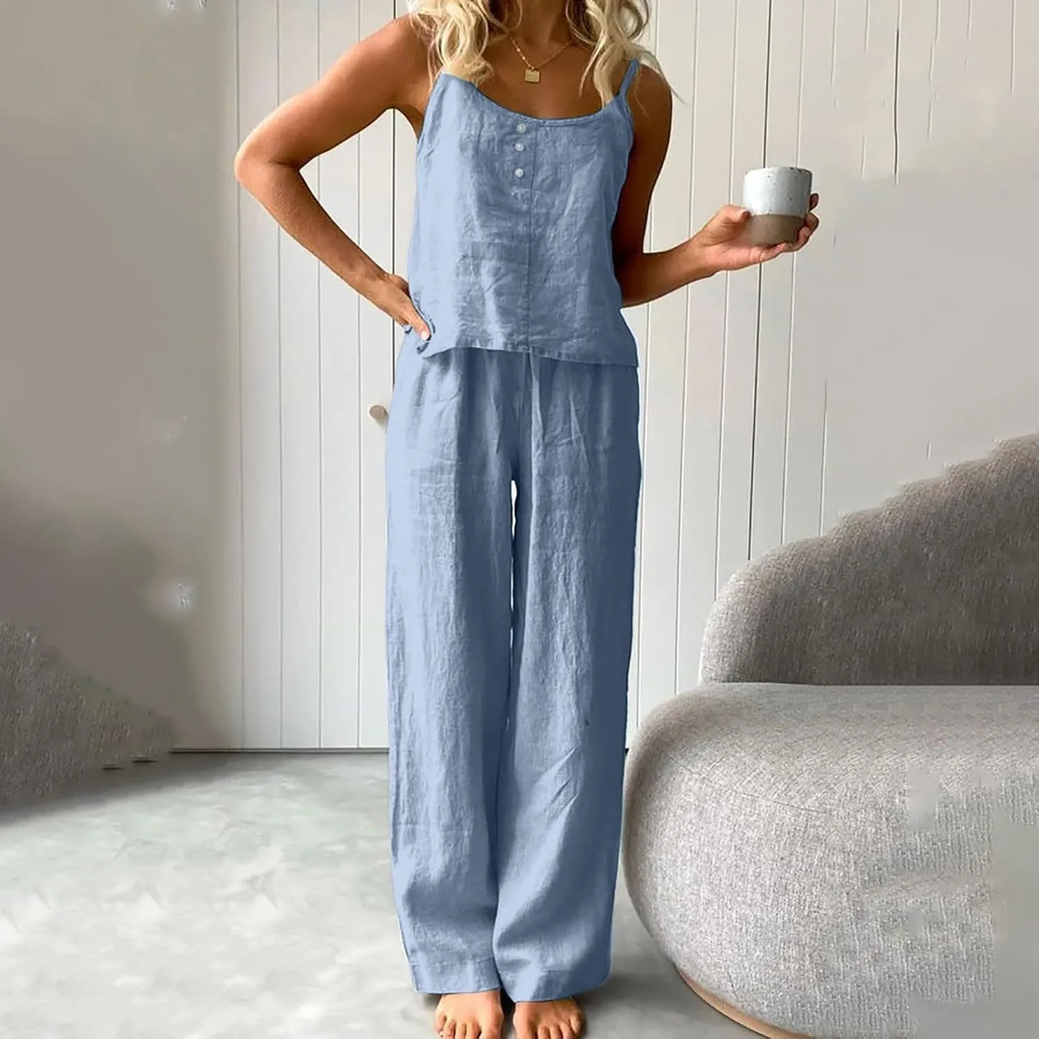 Plus Size Two Piece Sets for Women 2025 Crop Tops Wide Leg Pant Sets Casual Jogger Tracksuit Matching Lounge Set