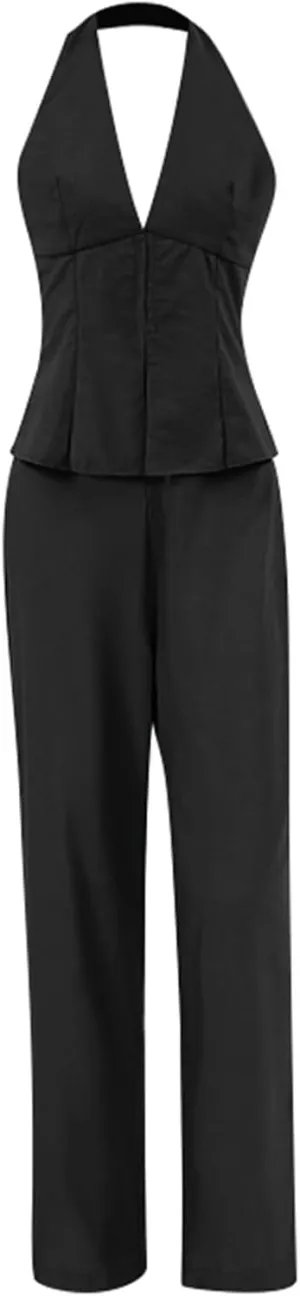 Plus Size Two Piece Sets for Women Summer Tracksuit Sets Short Sleeve Tops Long Pants Jogger Lounge Set with Pockets