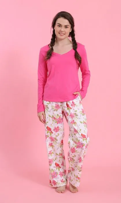 Poinsettia Flannel Pajama Pants