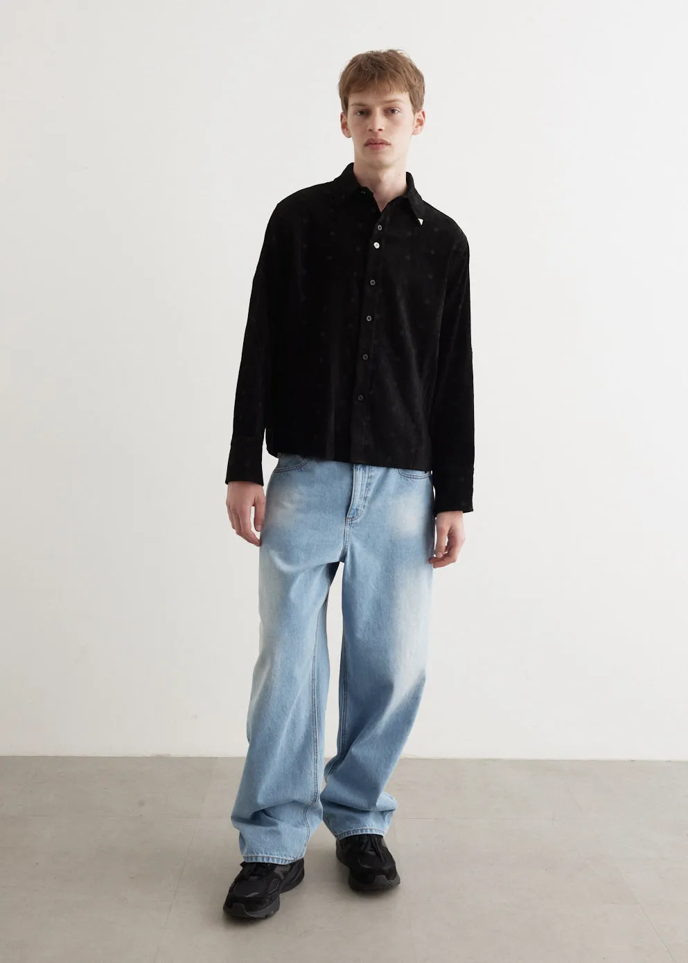 Pola Dot Jacquard Shirt