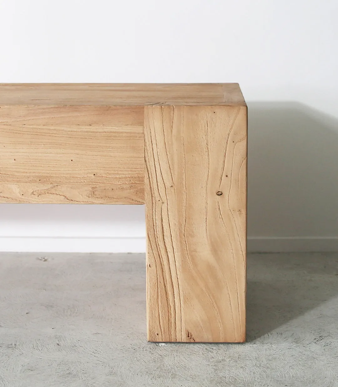 'Portinax' Reclaimed Elmwood Bench / 142cmL x 40cmD x 48cmH