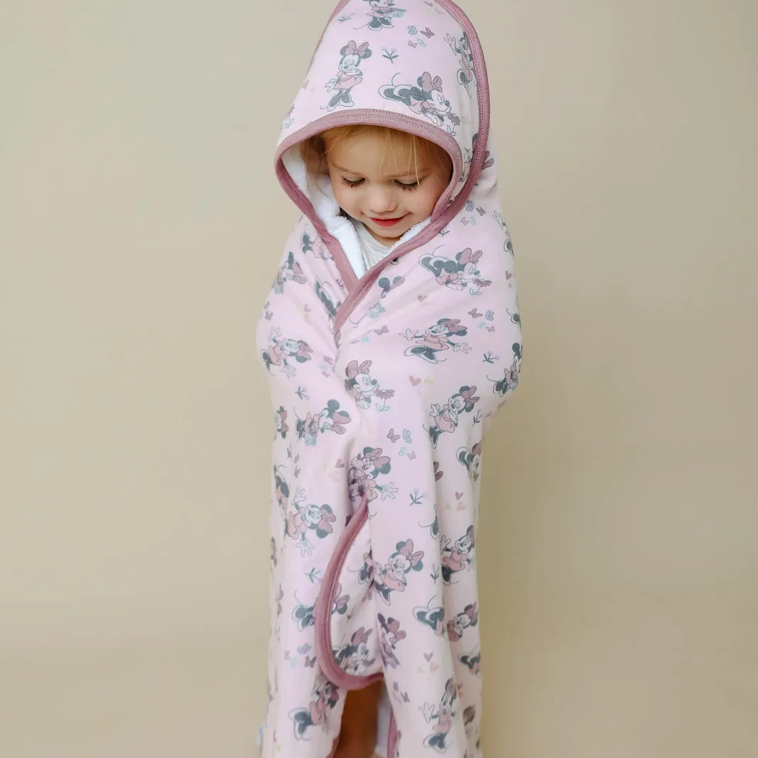 Premium Baby Knit Hooded Towel - Minnie Mouse