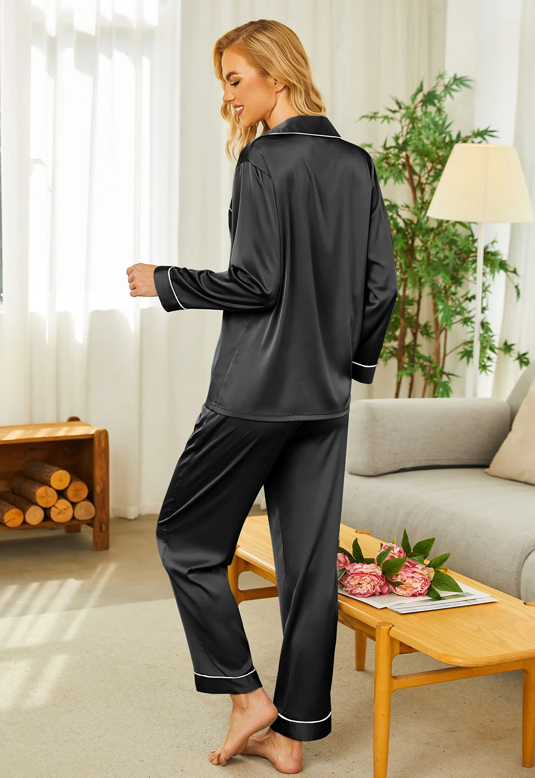 Premium Soft Satin Pajama Set with Gift Box (US Only)