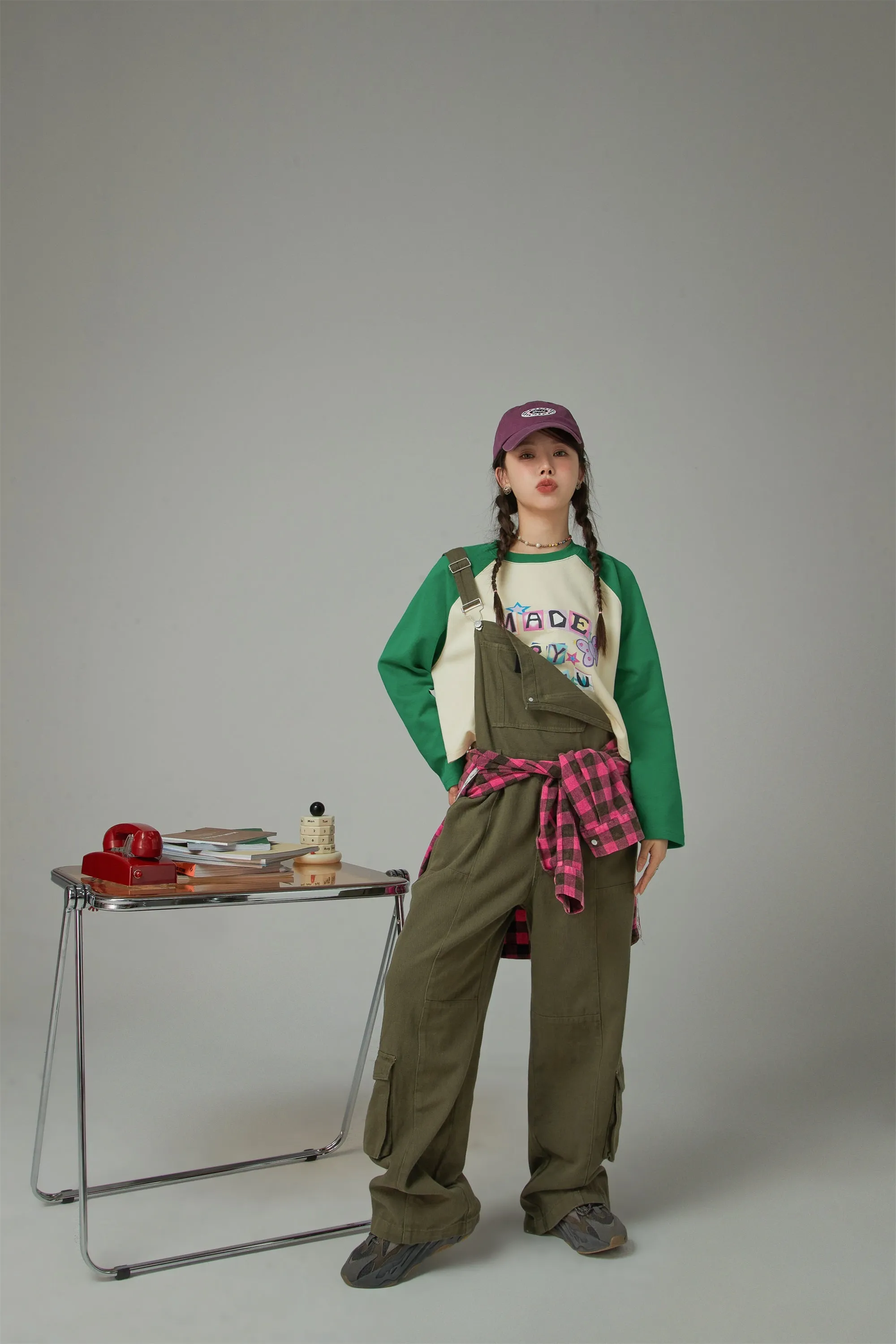 Promised Land Pocket Cotton Oversized Overalls
