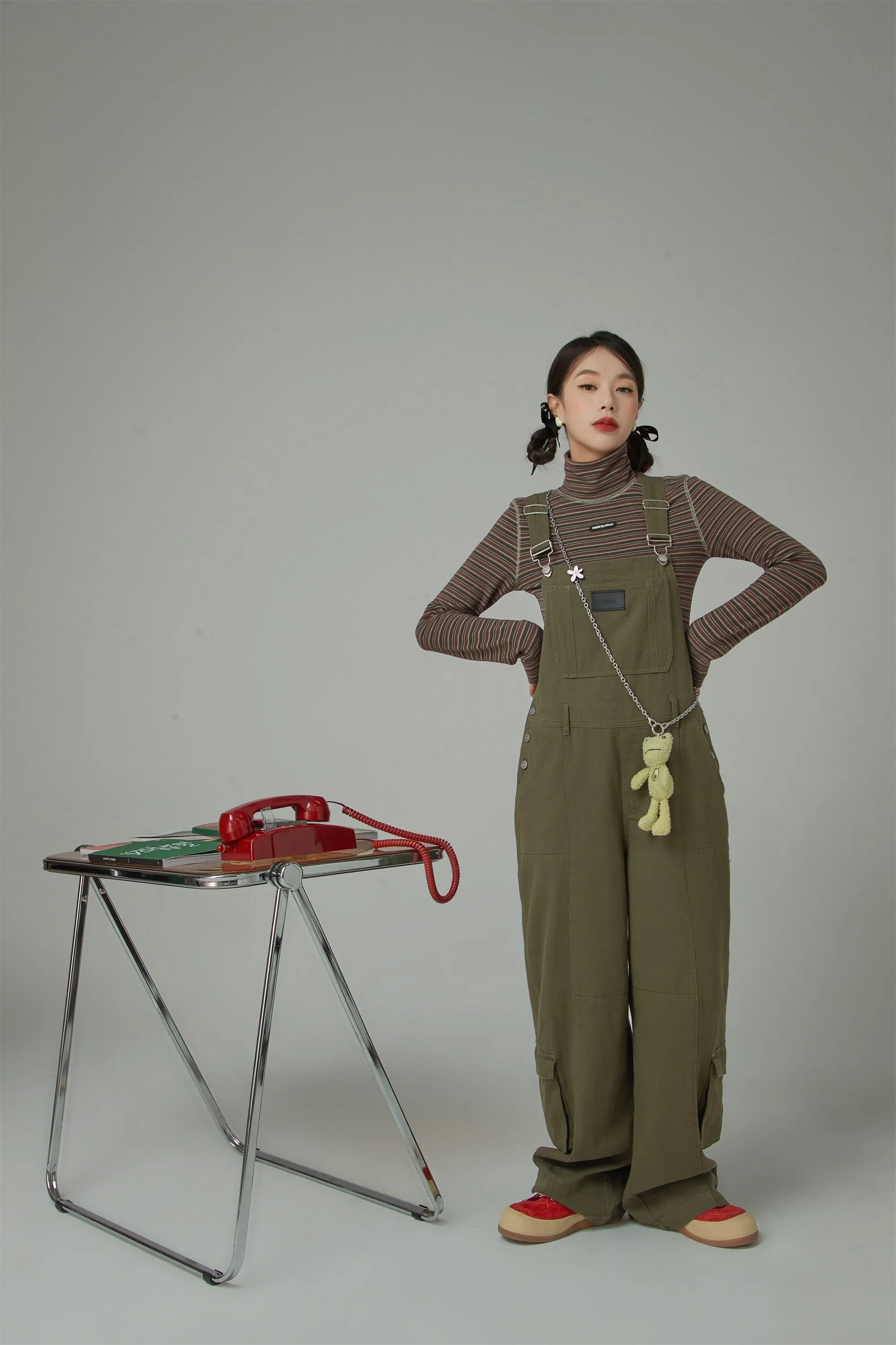 Promised Land Pocket Cotton Oversized Overalls