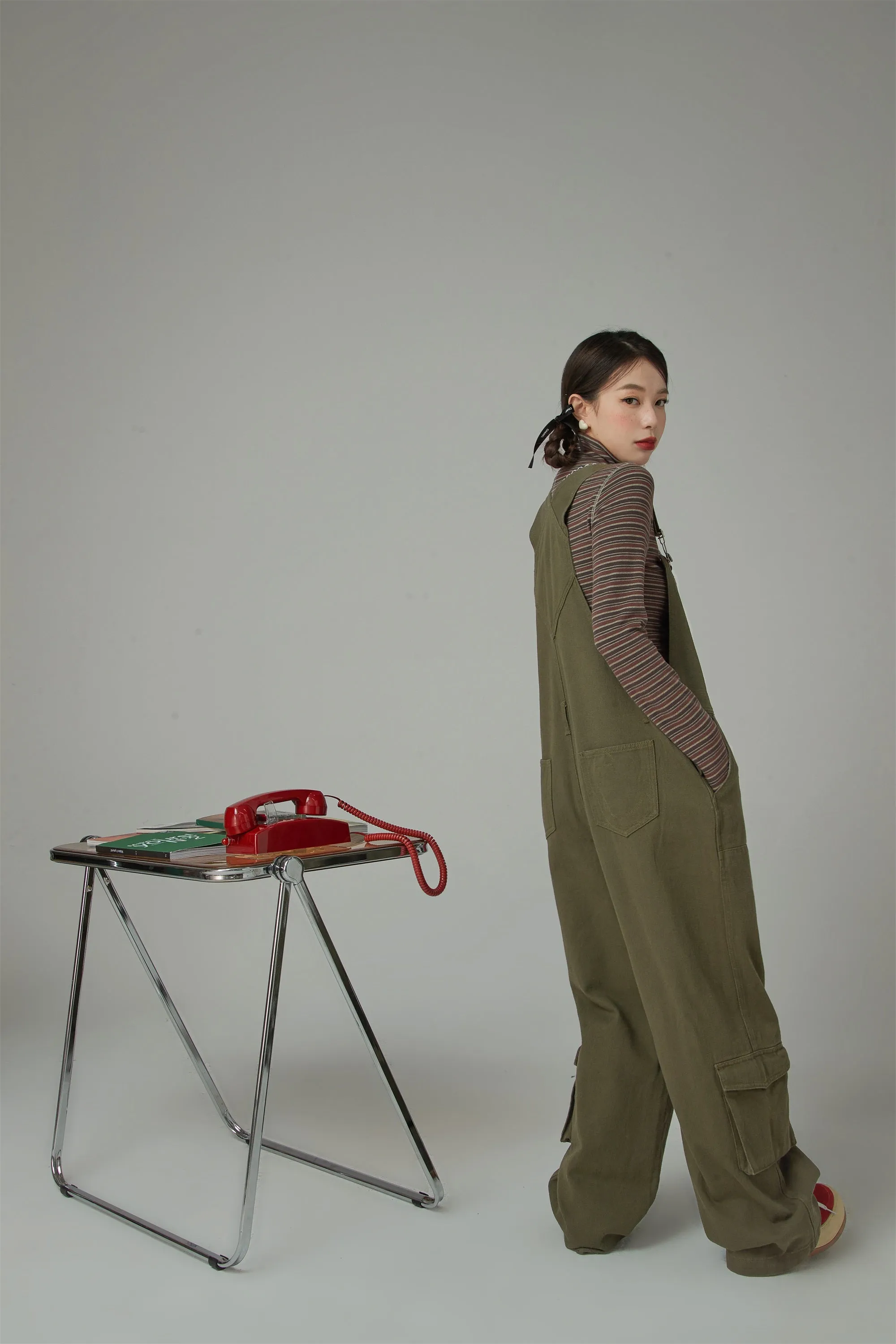 Promised Land Pocket Cotton Oversized Overalls
