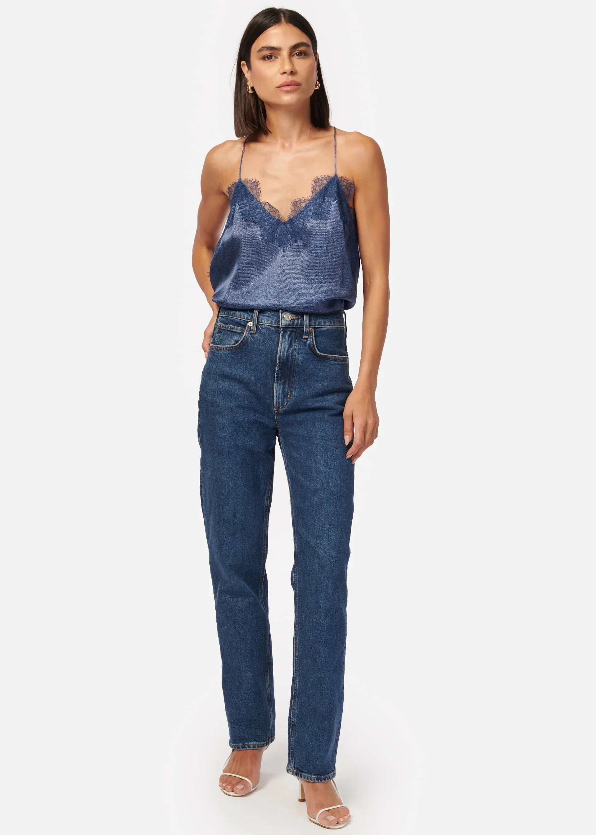 RACER CAMISOLE - RAW DENIM