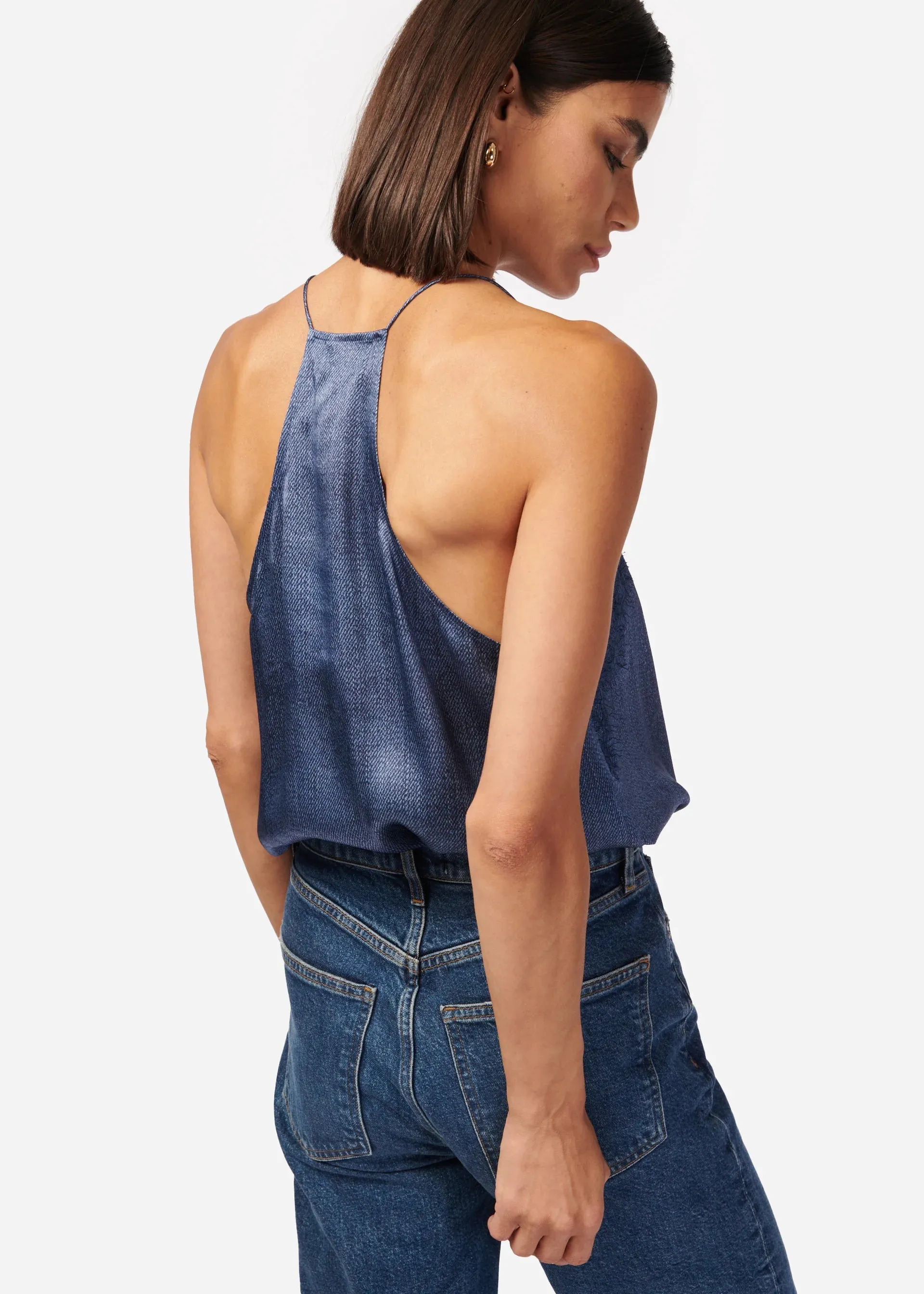 RACER CAMISOLE - RAW DENIM