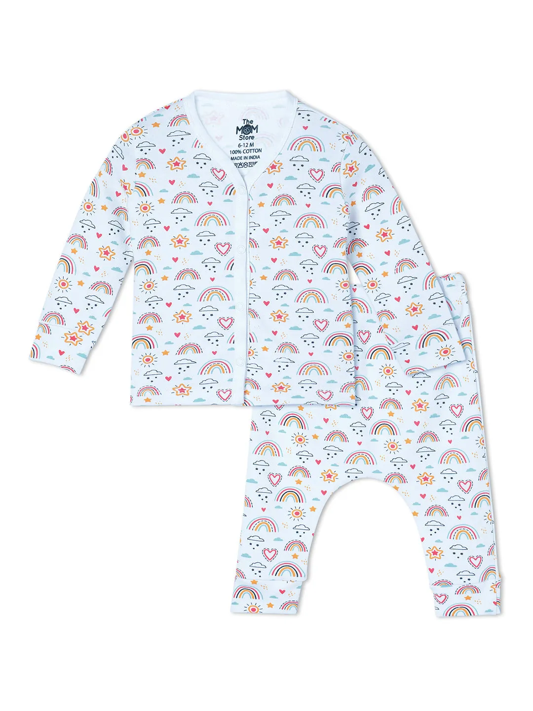 Rainbow Land Newborn and Infant Pajama Set