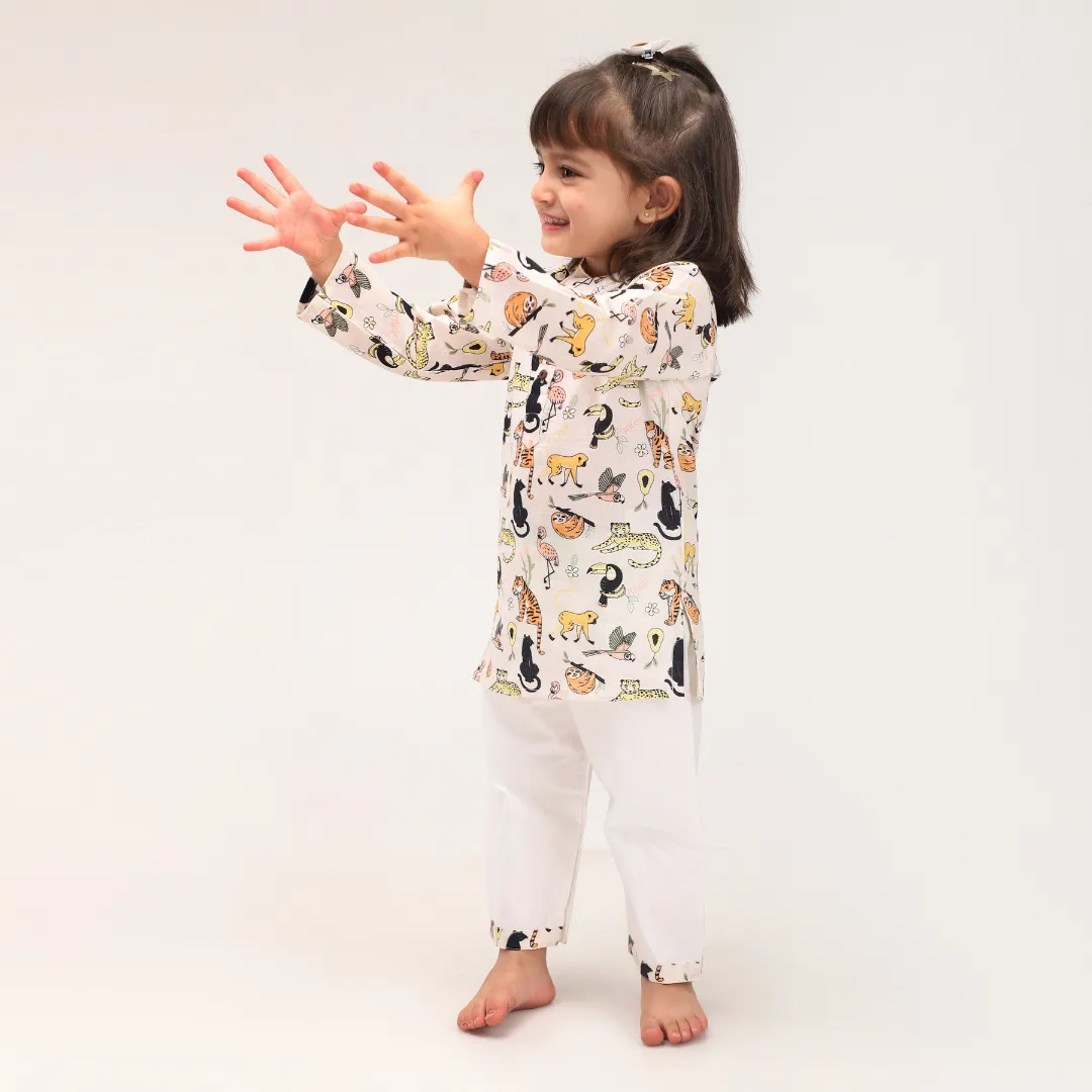 Rainforest Animals Kurta Set