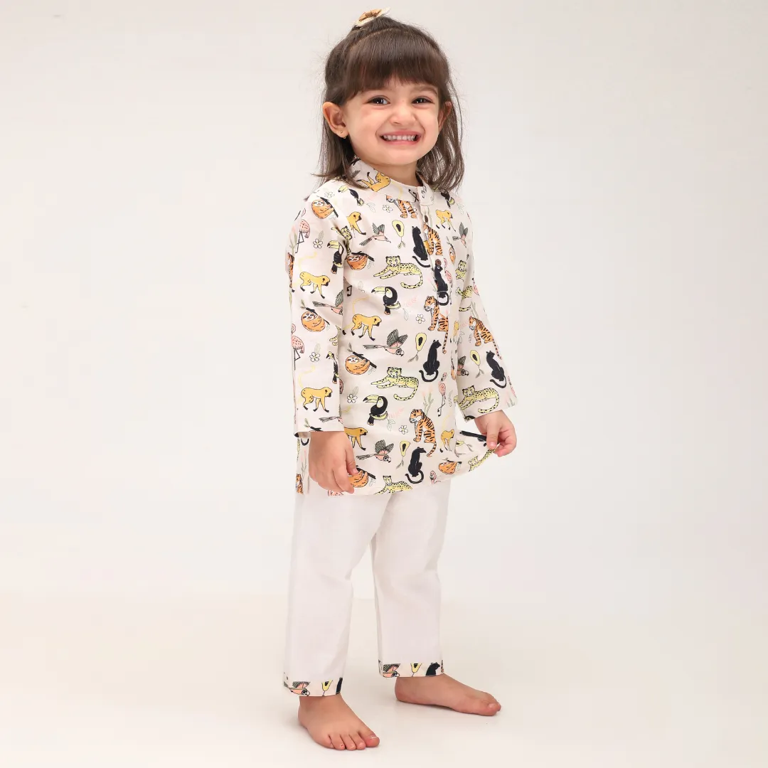 Rainforest Animals Kurta Set