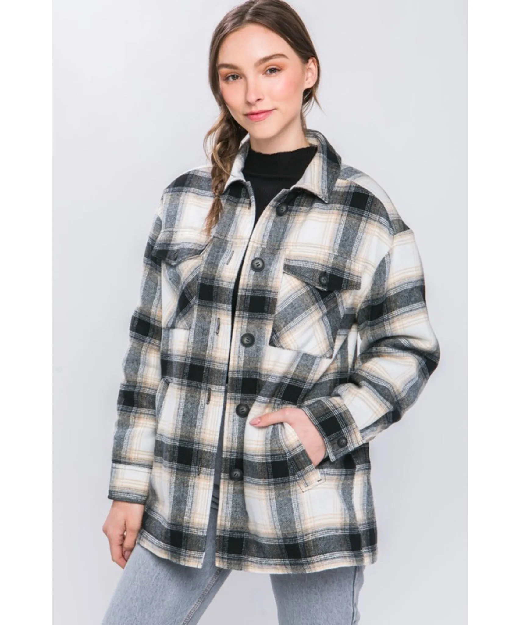 Rami Flannel Sherpa Shacket