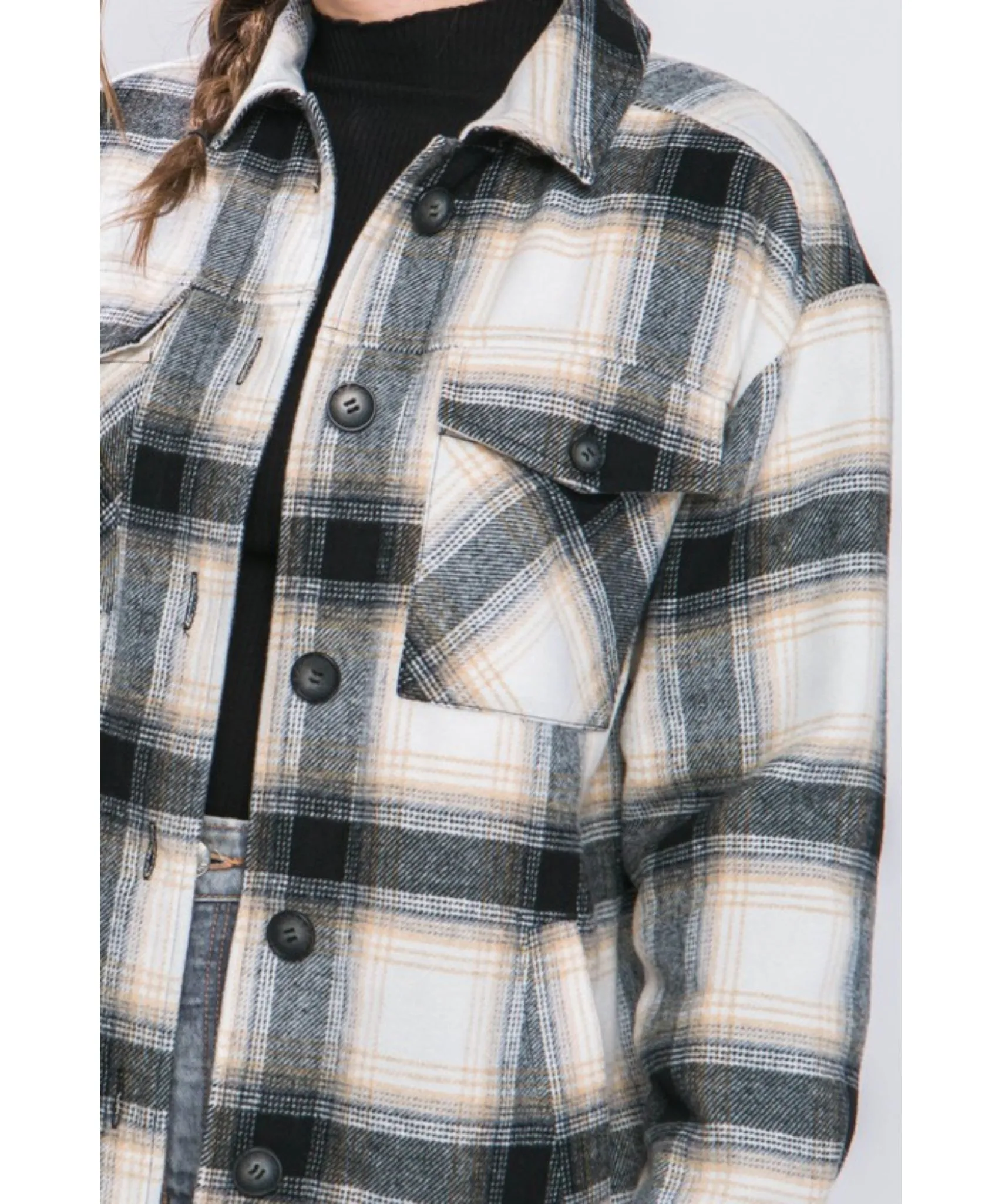 Rami Flannel Sherpa Shacket