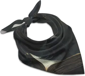 Raven Bird Magic Book Bandanas Face Mask Square Scarf Headwear Silk Head Scarves Lightweight Wrap Neck Scarf