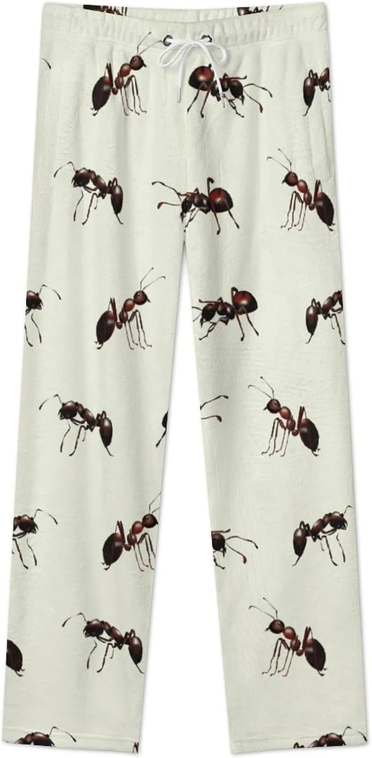 Realistic Ants Women's Flannel Pajama Pants Fleece Lounge Sleep Bottoms PJ