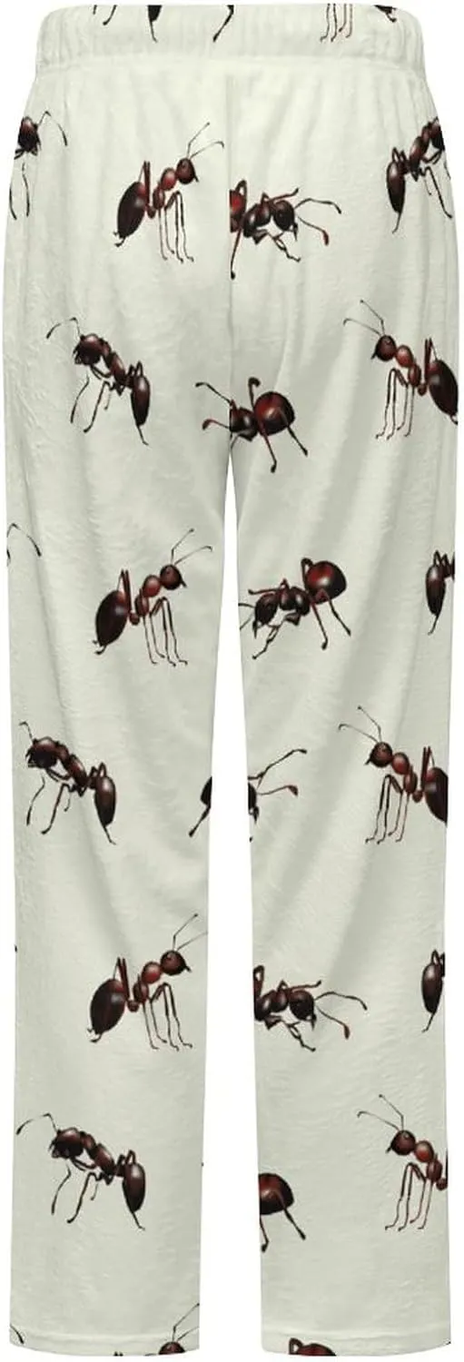 Realistic Ants Women's Flannel Pajama Pants Fleece Lounge Sleep Bottoms PJ