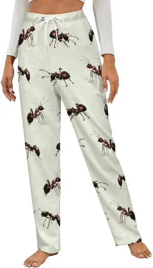 Realistic Ants Women's Flannel Pajama Pants Fleece Lounge Sleep Bottoms PJ