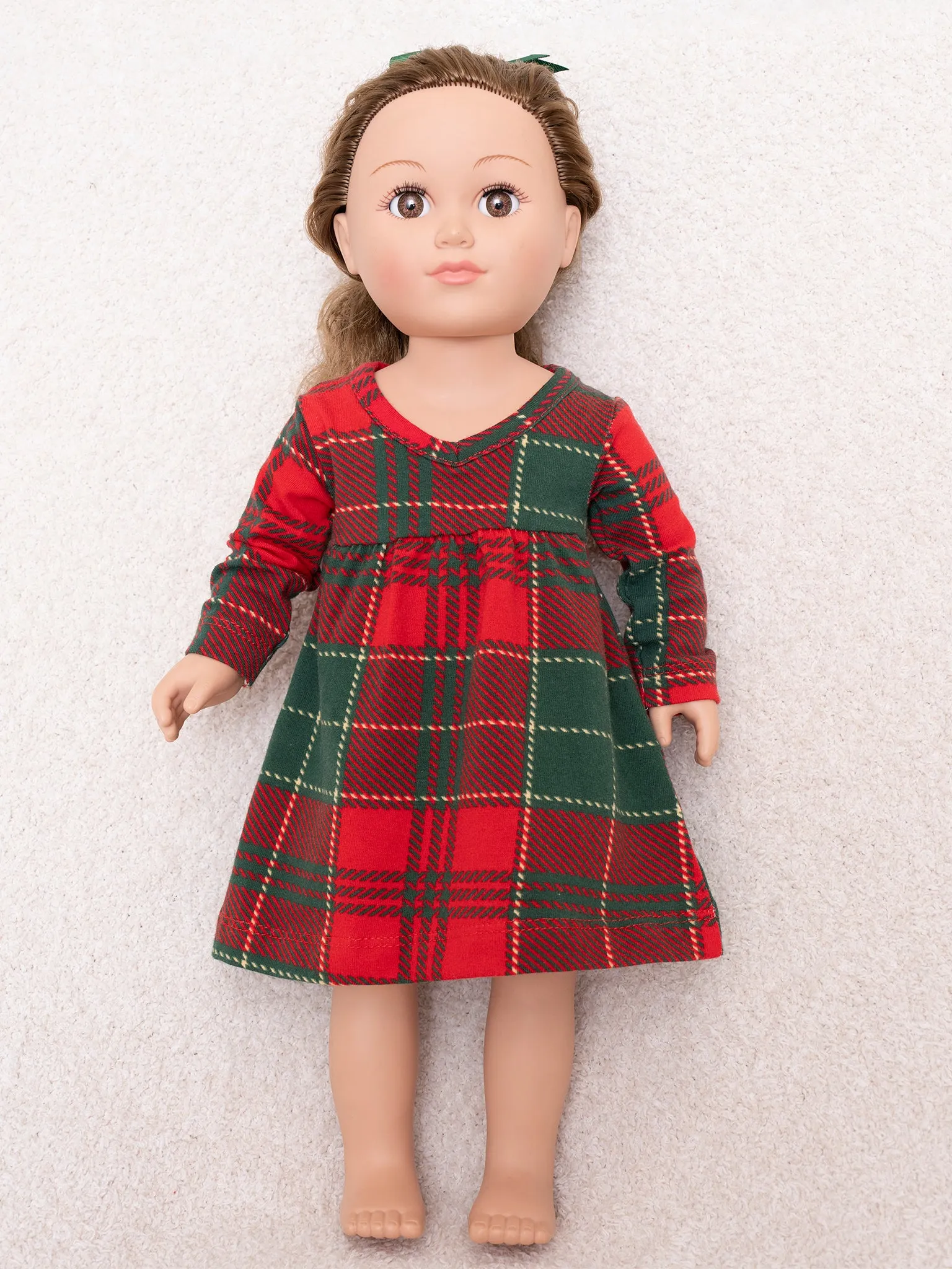 Red & Green Plaid Baby Doll Night Gown