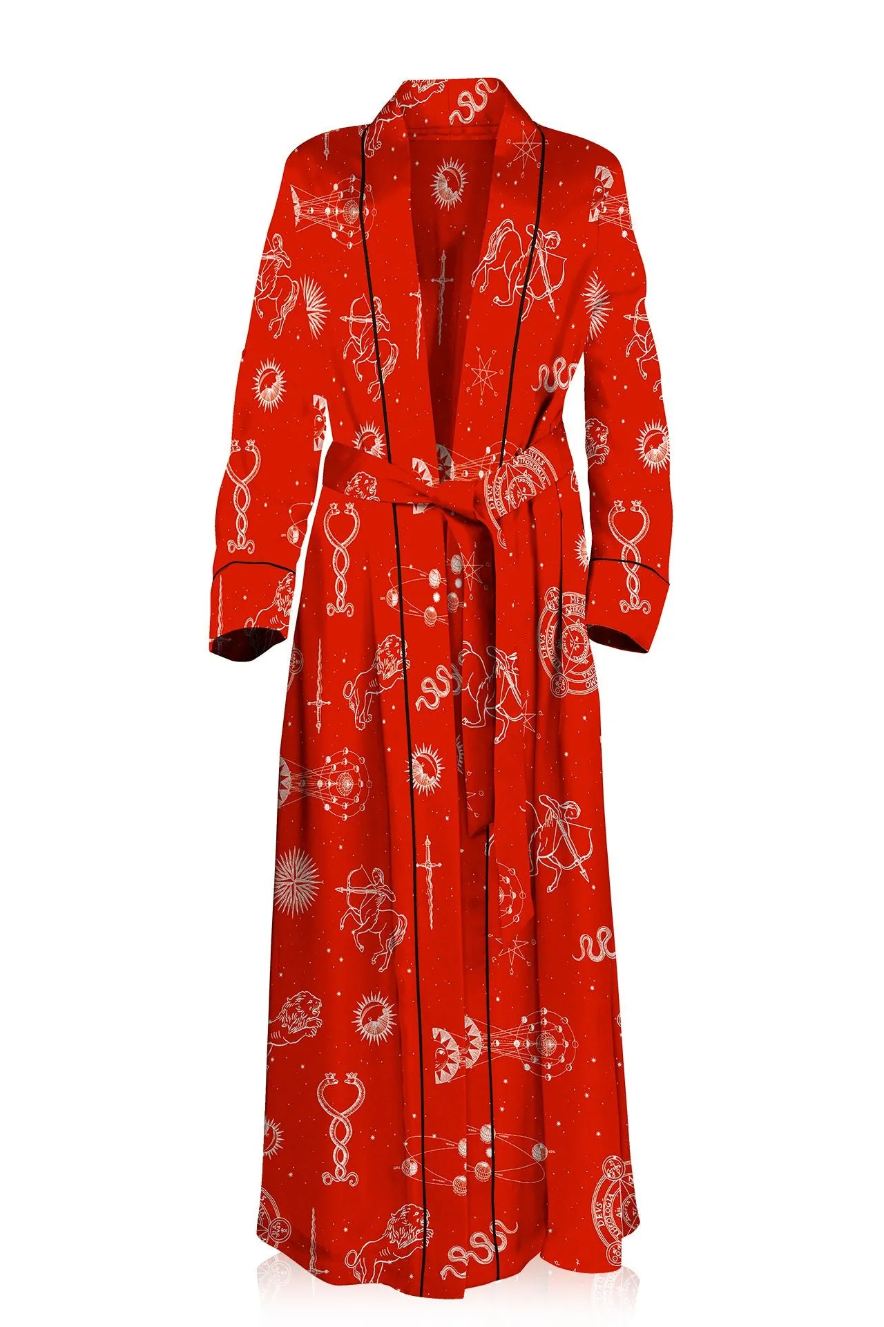 Red Silk Robe Dress