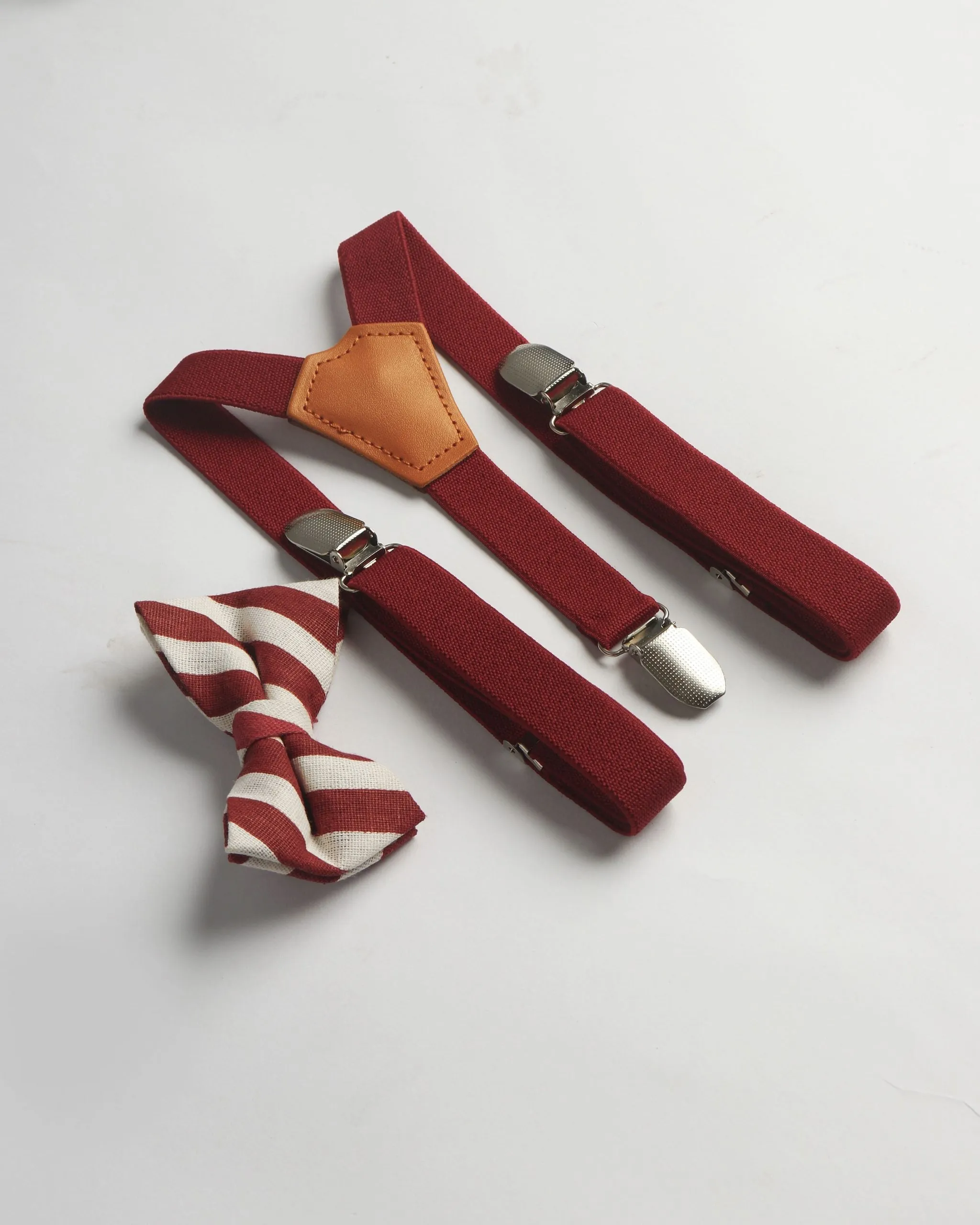 RED SUSPENDER WITH RED/WHITE BOW