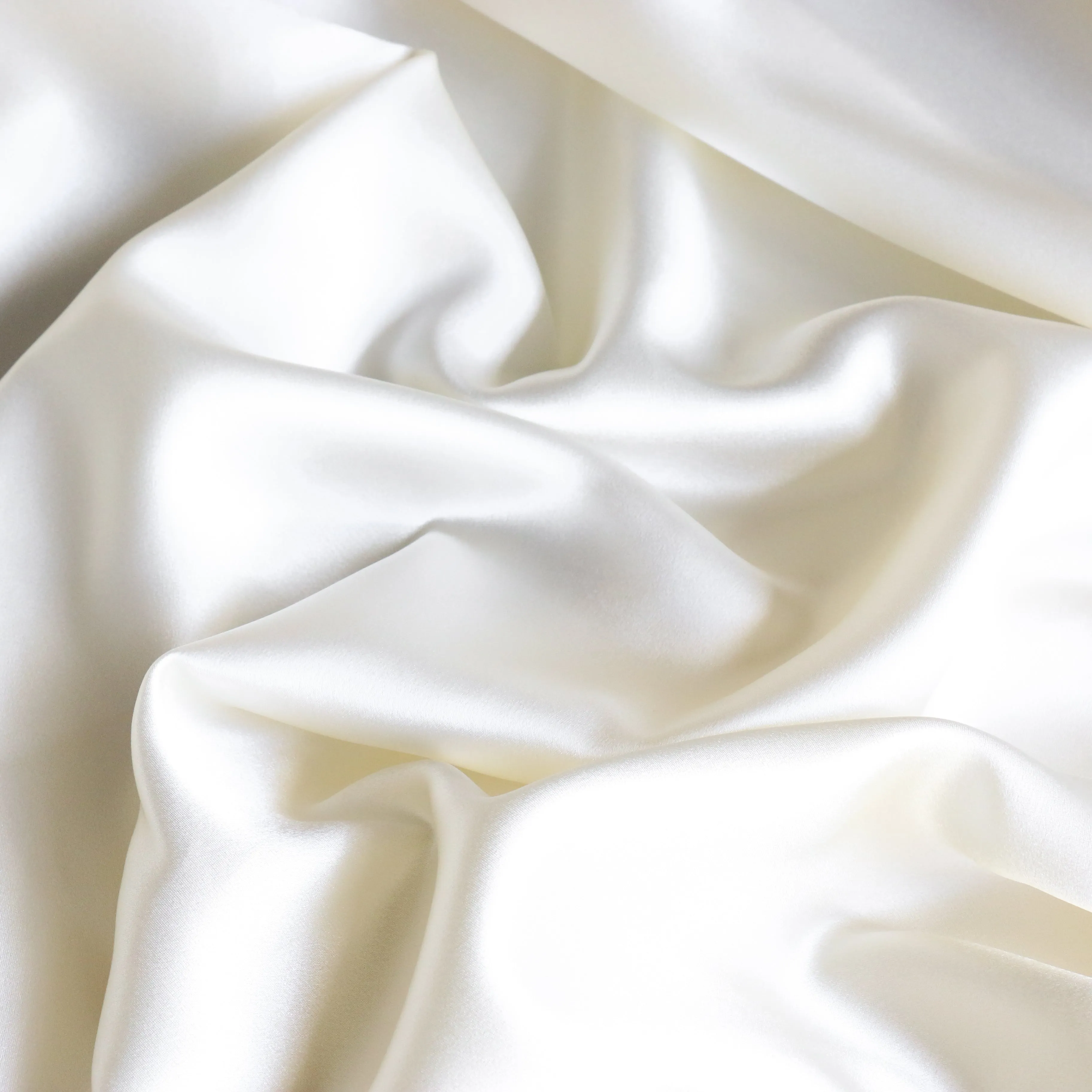 Remnant of Ivory Silk Satin - 22mm