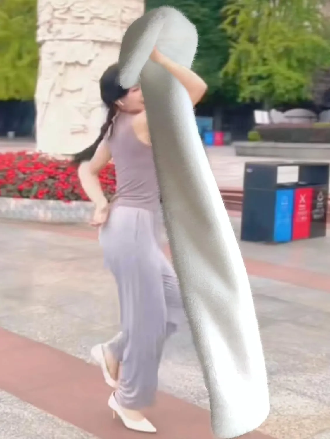 Reversible Plush Shawl Scarf