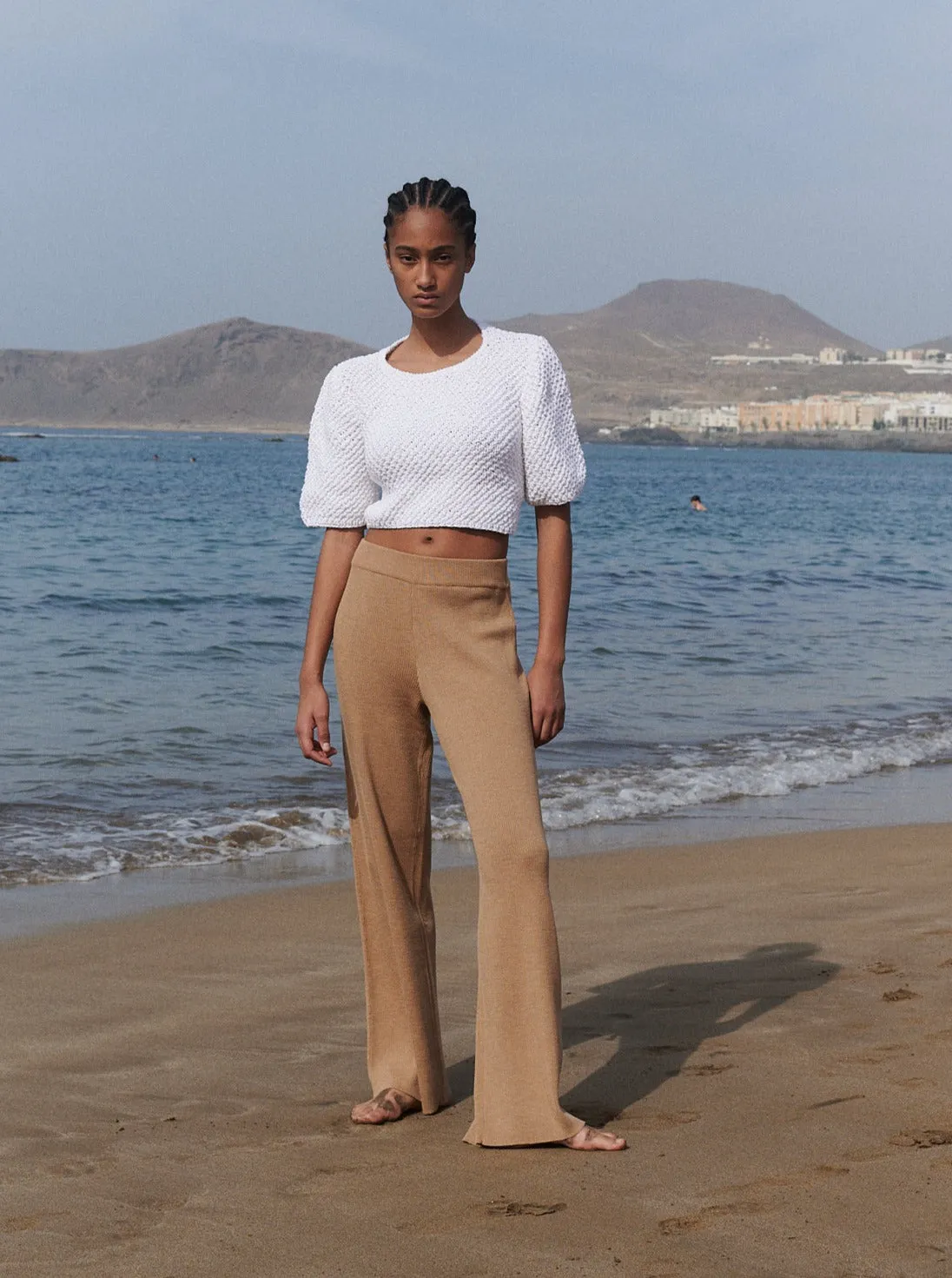 Rib Lounge Merino Wool Pants - Nutmeg
