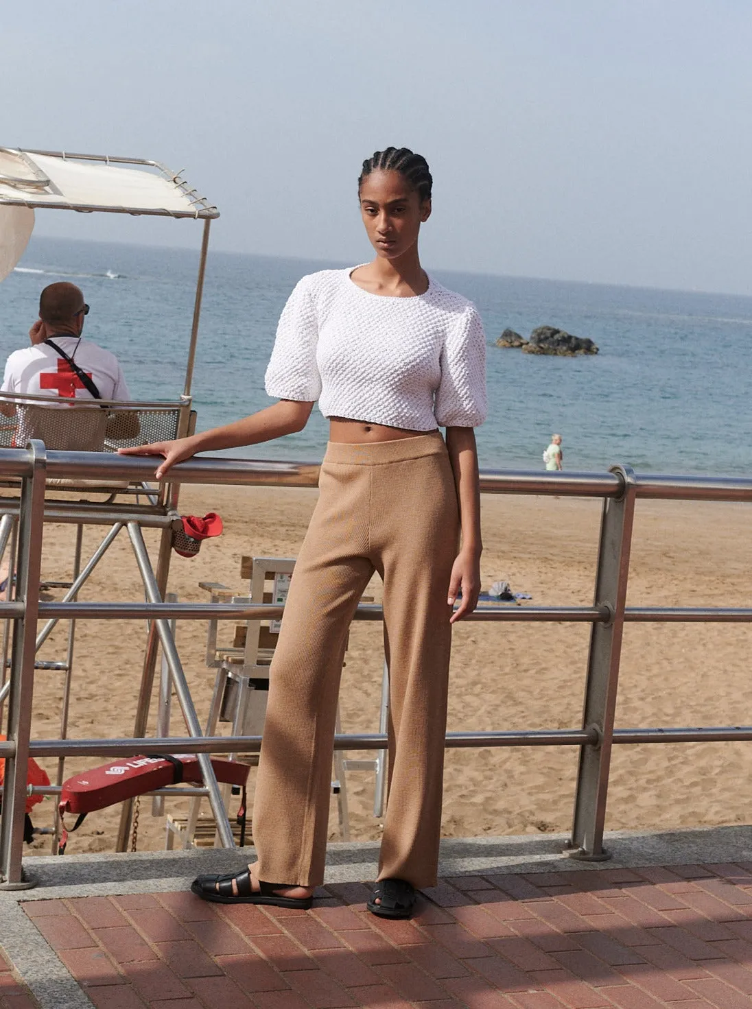 Rib Lounge Merino Wool Pants - Nutmeg