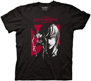Ripple Junction Death Note Adult Unisex Ryuk & Light Contrast Red Light Weight 100% Cotton Crew T-Shirt