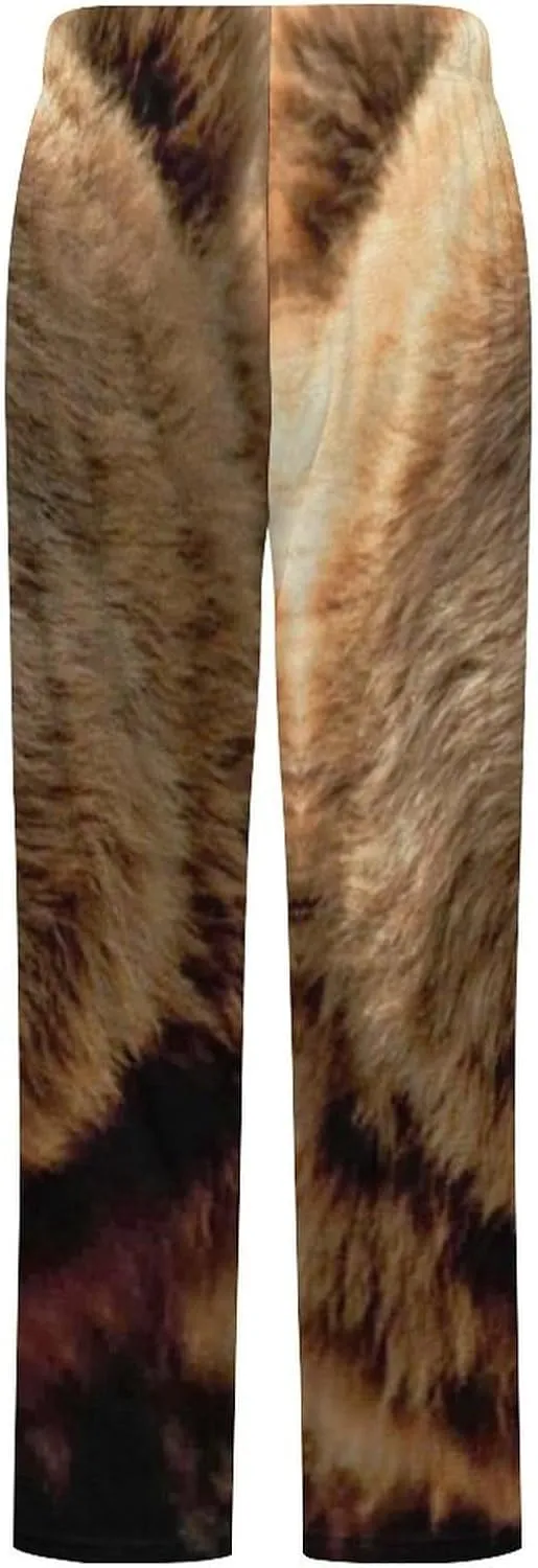 Roaring Grizzly Bear Women's Flannel Pajama Pants Fleece Lounge Sleep Bottoms PJ