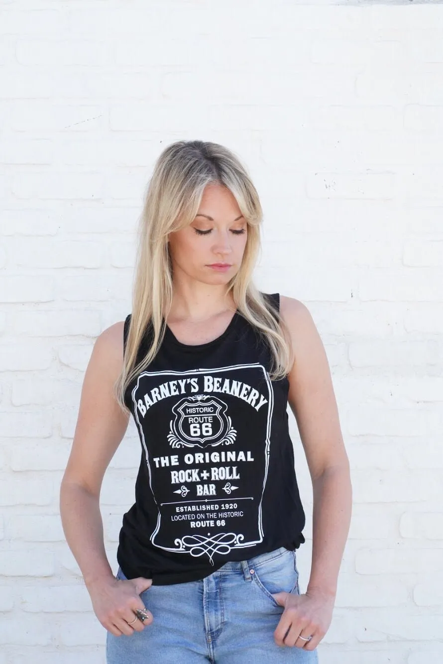 Rock n Roll | BARNEY'S BEANERY - Women's Flowy Scoop Muscle Tank