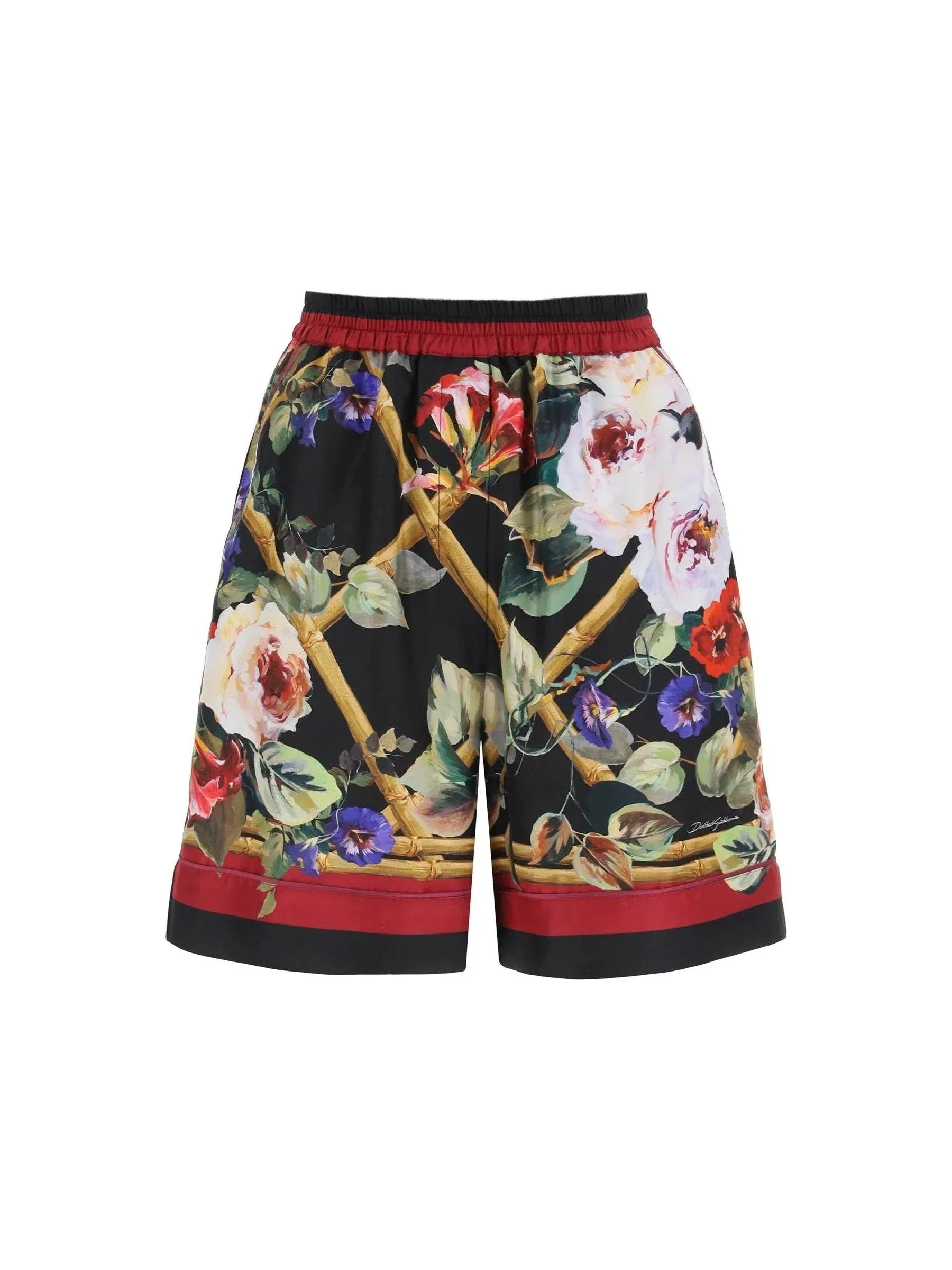 Rose Garden Silk Pajama Shorts