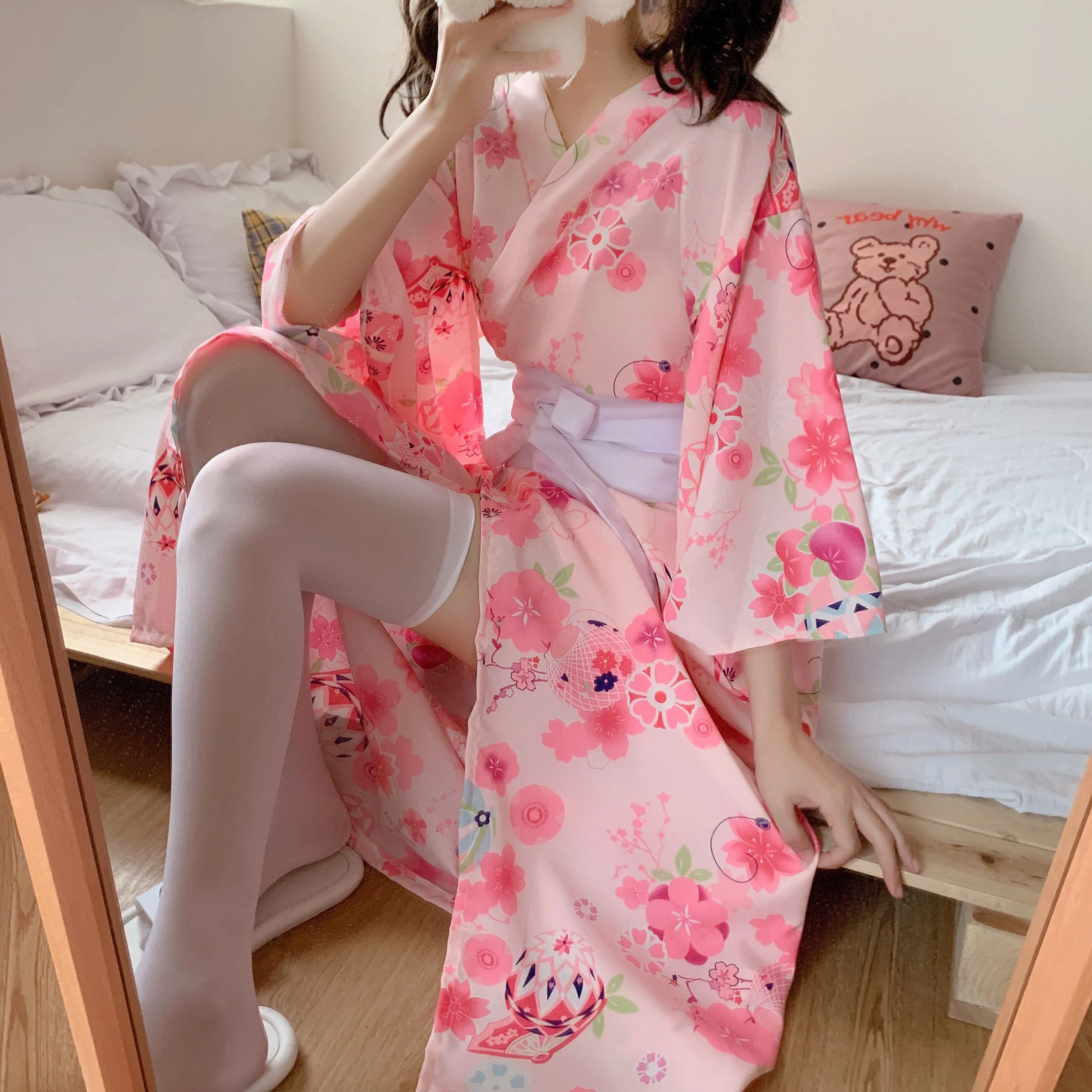 Sakura Bowknot Pajamas   Belt PL51497