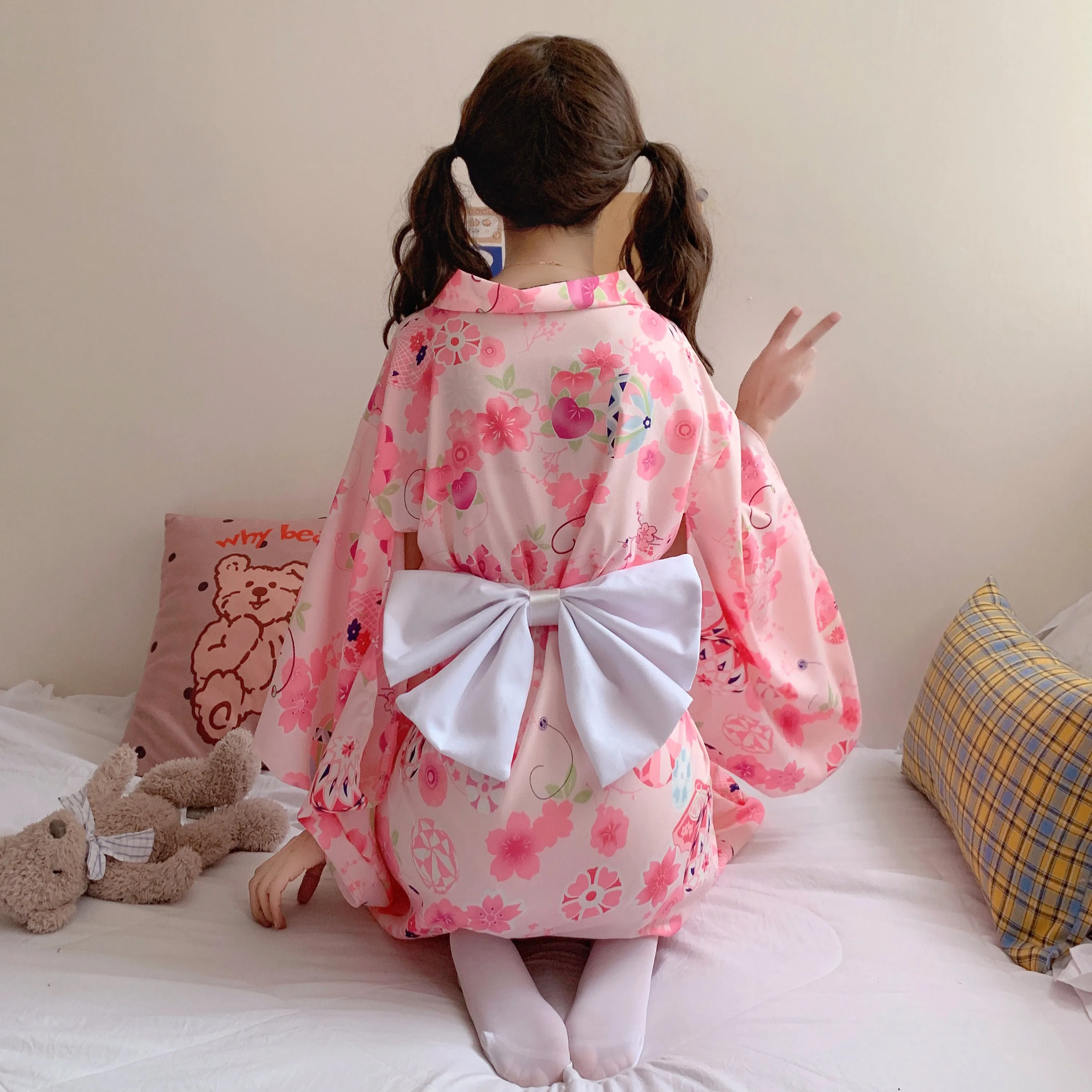 Sakura Bowknot Pajamas   Belt PL51497
