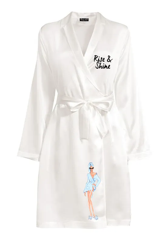 Satin 3/4 Robe - Lounge Collection